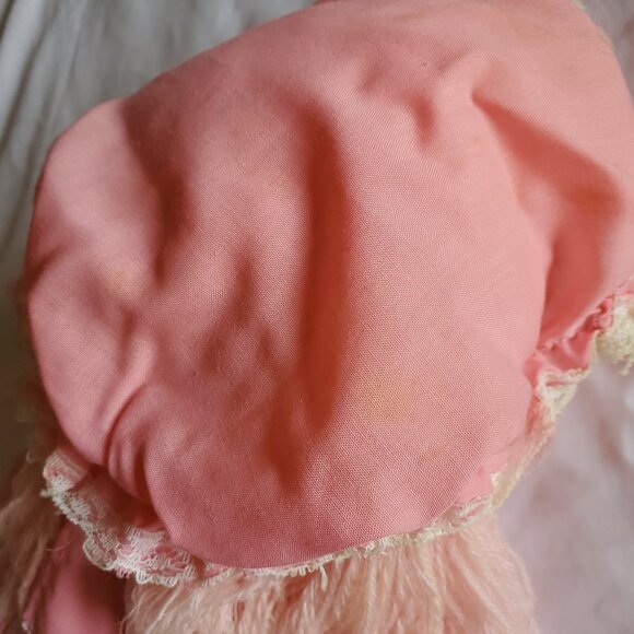 Vintage 1980’s Komfy Kids Ice Cream Doll w/Pink Yarn Hair, Hat & Dress GUC - Picture 6 of 7